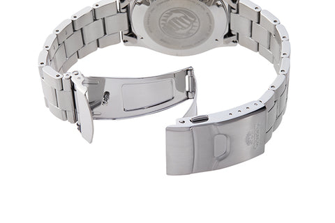 Kamasu RA-AA0002L19B | RA-AA0002L stainless steel bracelet fitted with safety foldover clasp and push button