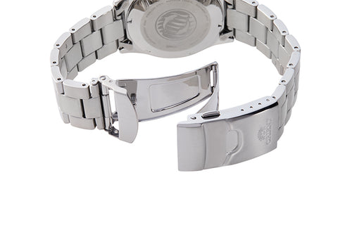 Kamasu RA-AA0003R19B | RA-AA0003R stainless steel bracelet fitted with safety foldover clap and push button