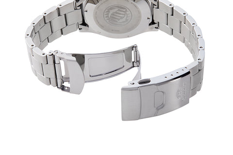 Kamasu RA-AA0004E19B | RA-AA0004E stainless steel bracelet fitted with safety foldover clasp and push button