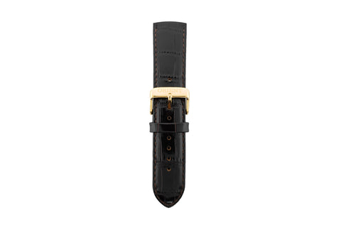 18mm Dark-Brown Leather Watch Strap with Rose Gold-Tone Buckle – Quick  Release | In stock! | Trendhim