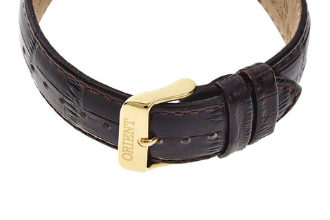 Bambino Roman Numeral SAC00007W0 | AC00007W brown leather strap fitted with gold color buckle
