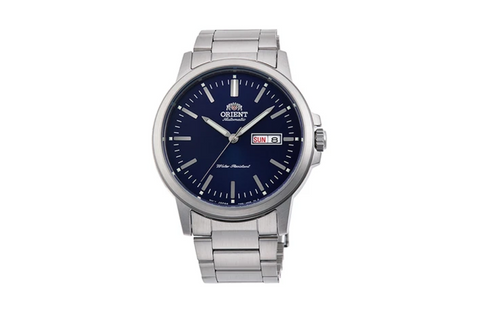 Camper RA-AA0C02L19B | RA-AA0C02L. A blue dial automatic sports watch with 41.6mm case size ,date window featuring arabic numerals fitted with a metal strap Shop now on orientwatch.in