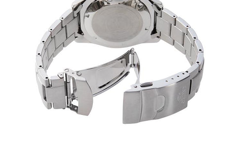 Kanno RA-AA0009L19A | RA-AA0009L stainless steel bracelet fitted with safety foldover clasp and push button 