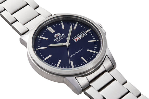 Camper RA-AA0C02L19B | RA-AA0C02L. A blue dial automatic sports watch with 41.6mm case size ,date window featuring arabic numerals fitted with a metal strap Shop now on orientwatch.in