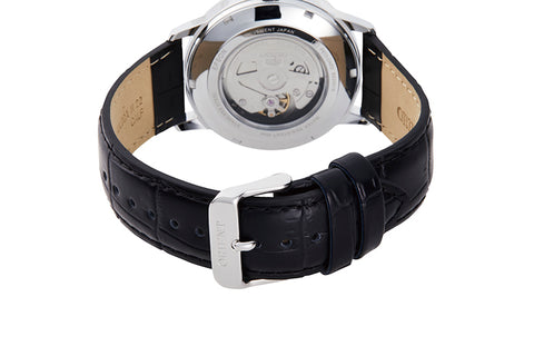 Symphony III RA-AC0F05B10B | RA-AC0F05B black leather strap fitted with stainless steel buckle