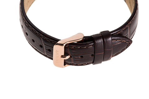 Bambino Open Heart RA-AG0001S10B | RA-AG0001S brown leather strap fitted with rosegold color buckle