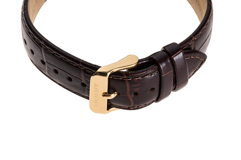 Bambino Open Heart RA-AG0003S10B | RA-AG0003S brown leather strap fitted with gold color buckle