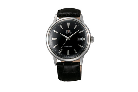 Bambino Classic SAC00004B0 | AC00004B.A black dial automatic dress watch of 40.5mm case size, a date window and fitted with a leather strap.Shop now on orientwatch.in