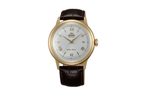 Bambino Roman Numeral SAC00007W0 | AC00007W. A white dial automatic dress watch of 40.5mm case size and roman numeral markers fitted with a leather strap. Shop now on orientwatch.in
