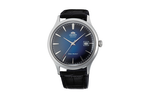 Bambino Youth SAC08004D0. A blue dial automatic dress watch of 42mm case size fitted with a black leather strap. Shop now on orientwatch.in
